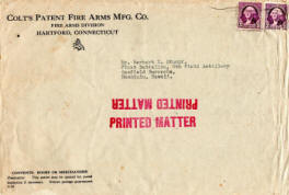 Colt mailing envelope A-86 from 1932