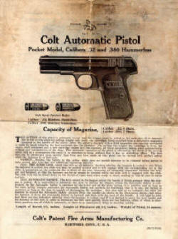 1922 Correct M1908 paperwork for .380 pistol-1