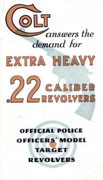 Colt Extra Heavy .22 Revolvers brochure 1931