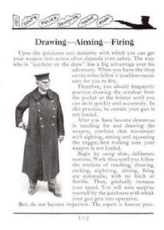Police Revolver Hand Book 1925 with police officer in long winter coat