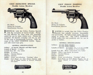 1927 Colt Detective and Police Positive revolvers