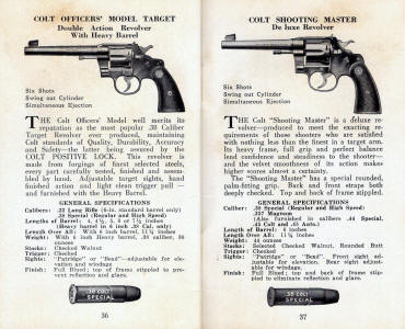 1927 Colt Officer's Target and Shooting Master revolvers