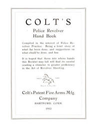 Colt police revolver hand book first page