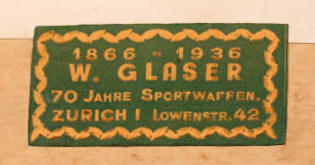 W. Glaser, Zurich sticker