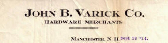 John B. Varick Company, Hardware 1914