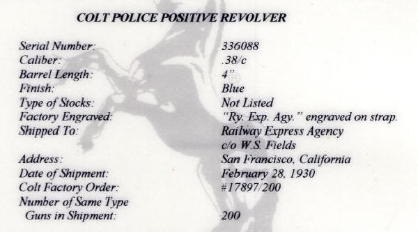 enlarged colt factory letter