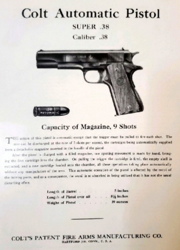 &nbsp;Colt-1929-Automatic-Pistol-Super 38