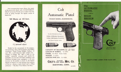 A-42R "The Colt Automatic Pistols, Pocket Model, Hammerless" -1