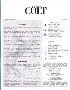 1996 winter rampant colt magazine contents
