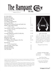 2009 fall rampant colt magazine contents
