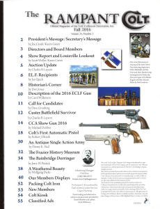2016 fall Rampant Colt magazine content