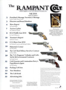 2018 Fall rampant colt magazine contents