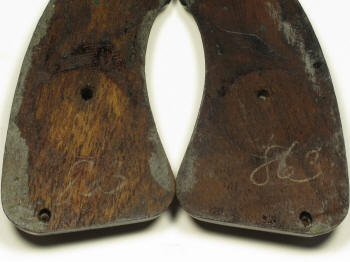 1964 Colt Detective Speical wood grips with serial numbers insdie
