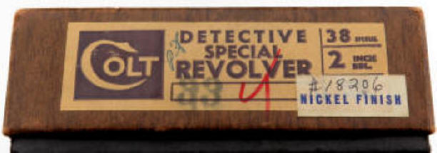 1964 Colt Detective Special .38 nickel plated factory box