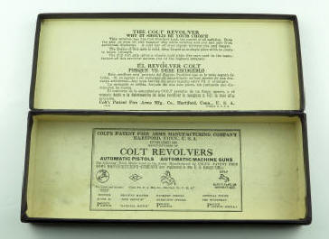 Correct maroon factory box for 1929 .32 police positive revolver - interior