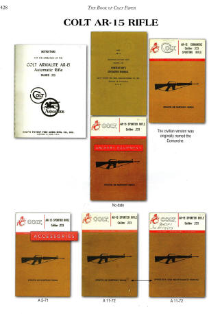 Colt AR-15 manuals from Ogle