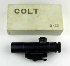 Colt 3 x 20 AR-15 scope with box